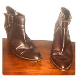 Brown banana republic booties REAL LEATHER